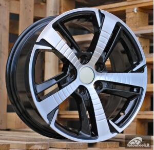 Ratlankis R16x7  4X108  ET  30  65.1  B5514  Black Polished (MB)  For PEUG  (R+Z4+L5)