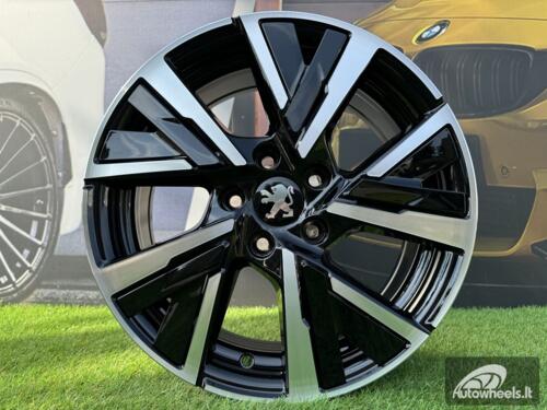Ratlankis R16x6.5  5X108  ET  40  65.1  B5906  Black Polished (MB)  For PEUG  (L4)  (Carved Spokes)