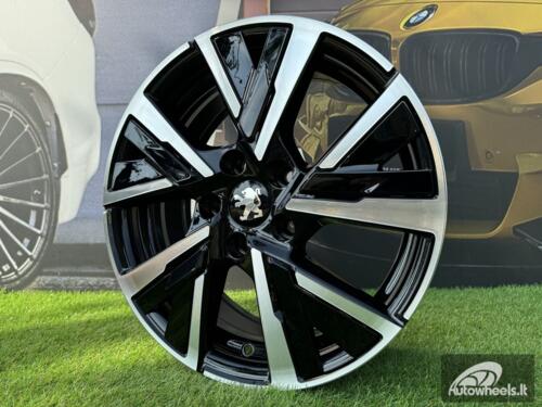 Ratlankis R16x6.5  5X108  ET  40  65.1  B5906  Black Polished (MB)  For PEUG  (L4)  (Carved Spokes)