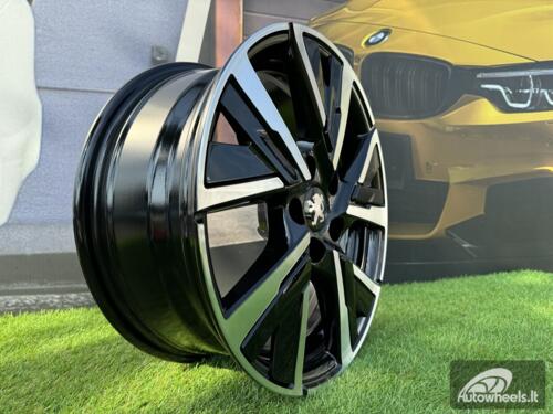 Ratlankis R16x6.5  5X108  ET  40  65.1  B5906  Black Polished (MB)  For PEUG  (L4)  (Carved Spokes)