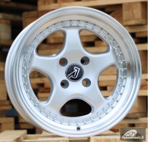 Ratlankis R14x7  4X100  ET  20  67.1  BK660  Silver+Polished Lip (SP)  For BMW  (P)
