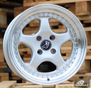 Ratlankis R14x7  4X100  ET  20  67.1  BK660  Silver+Polished Lip (SP)  For BMW  (P)
