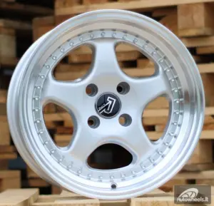 Ratlankis R14x7  4X100  ET  20  67.1  BK660  Silver+Polished Lip (SP)  For BMW  (P)