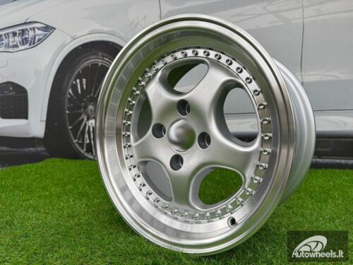 Ratlankis R14x7  4X100  ET  20  67.1  BK660  Silver+Polished Lip (SP)  For BMW  (R)