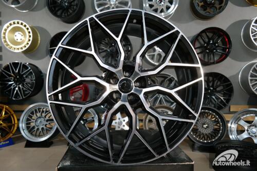 Ratlankis R23x10.5  5X112  ET  25  66.5  B1604  Black Polished (MB)  For RACIN  (Z4)  (STYLE VOSSEN)