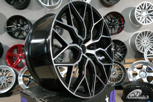 Ratlankis R23x10.5  5X112  ET  25  66.5  B1604  Black Polished (MB)  For RACIN  (Z4)  (STYLE VOSSEN)