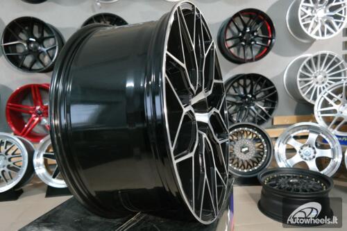 Ratlankis R23x10.5  5X112  ET  25  66.5  B1604  Black Polished (MB)  For RACIN  (Z4)  (STYLE VOSSEN)