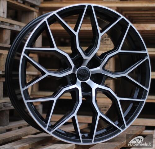 Ratlankis R23x10.5  5X112  ET  25  66.5  B1604  Black Polished (MB)  For RACIN  (Z4)  (STYLE VOSSEN)