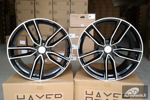 Ratlankis R22x10.5  5X112  ET  40  66.6  B5610  (XFE386)  Black Polished+Powder Coating (MBPC)  For MER  (P)