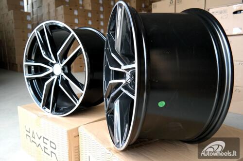 Ratlankis R22x10.5  5X112  ET  40  66.6  B5610  (XFE386)  Black Polished+Powder Coating (MBPC)  For MER  (P)