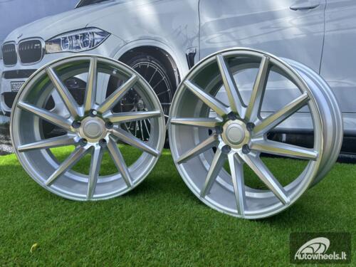 Ratlankis R19x8.5  5X112  ET  35  66.5  B1059  Polished Silver (MS)  For RACIN  (Z2)  (RIGHT SIDE (Style Vossen))