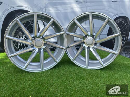 Ratlankis R19x8.5  5X112  ET  35  66.5  B1059  Polished Silver (MS)  For RACIN  (Z2)  (RIGHT SIDE (Style Vossen))