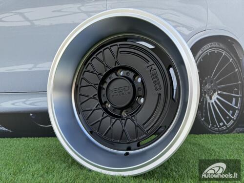 Ratlankis Negu N05 R17X8.5J 5X127 ET0 71.56 Satin Black with Diamond Cut lip