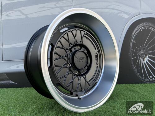 Ratlankis Negu N05 R17X8.5J 5X127 ET0 71.56 Satin Black with Diamond Cut lip
