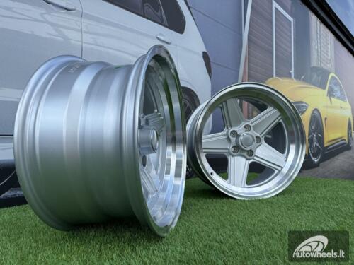 Ratlankis Mercedes Benz AMG Penta style R17x8 5X112 ET12 66.6 Silver with diamond cut lip