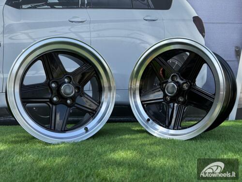 Ratlankis Mercedes Benz AMG Penta style R17x8 5X112 ET12 66.6 Black with Diamond Cut lip