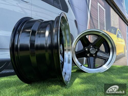 Ratlankis Mercedes Benz AMG Penta style R17x8 5X112 ET12 66.6 Black with Diamond Cut lip