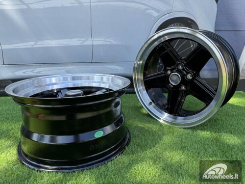 Ratlankis Mercedes Benz AMG Penta style R17x8 5X112 ET12 66.6 Black with Diamond Cut lip