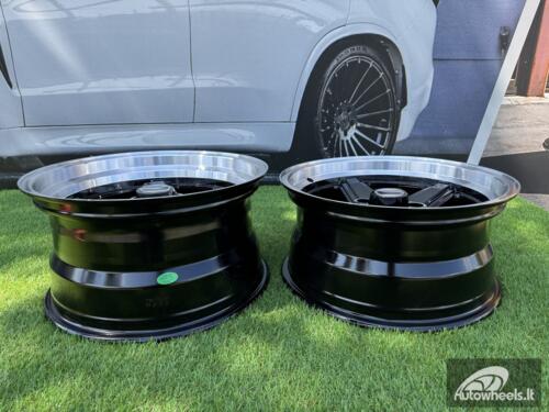 Ratlankis Mercedes Benz AMG Penta style R17x8 5X112 ET12 66.6 Black with Diamond Cut lip