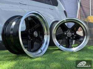 Ratlankis Mercedes Benz AMG Penta style R17x8 5X112 ET12 66.6 Black with Diamond Cut lip