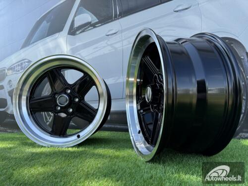 Ratlankis Mercedes Benz AMG Penta style R17x9 5X112 ET12 66.6 Black with Diamond Cut lip