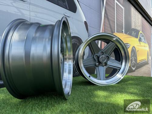 Ratlankis Mercedes Benz AMG Penta style R17x8 5X112 ET12 66.6 Gunmetal with Diamond Cut lip