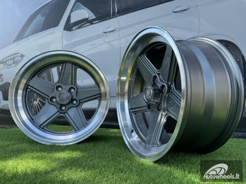 Ratlankis Mercedes Benz AMG Penta style R17x8 5X112 ET12 66.6 Gunmetal with Diamond Cut lip