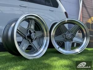 Ratlankis Mercedes Benz AMG Penta style R17x8 5X112 ET12 66.6 Gunmetal with Diamond Cut lip