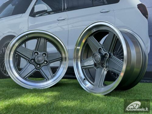 Ratlankis Mercedes Benz AMG Penta style R17x9 5X112 ET12 66.6 Gunmetal with Diamond Cut lip