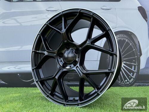 Ratlankis Mercedes Benz GT63 AMG Style R19x8.5 5X112 ET42 66.6 Satin Black with Diamond Cut lip