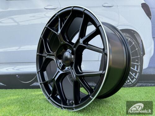 Ratlankis Mercedes Benz GT63 AMG Style R19x9.5 5X112 ET45 66.6 Satin Black with Diamond Cut lip