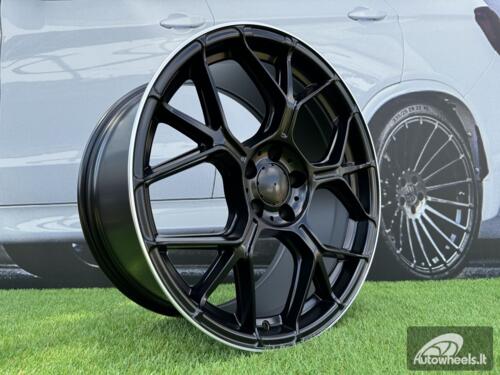 Ratlankis Mercedes Benz GT63 AMG Style R19x9.5 5X112 ET45 66.6 Satin Black with Diamond Cut lip