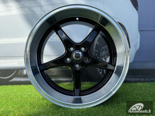 Ratlankis Volvo Ocean MK 18 Style R18X8.5 5X108 ET6 65.1 Black with Diamond Cut lip