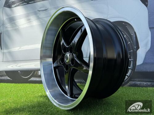 Ratlankis Volvo Ocean MK 18 Style R18X8.5 5X108 ET6 65.1 Black with Diamond Cut lip