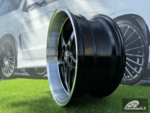 Ratlankis Volvo Ocean MK 18 Style R18X8.5 5X108 ET6 65.1 Black with Diamond Cut lip