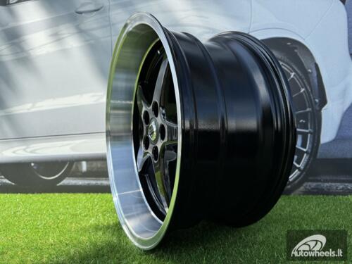 Ratlankis Volvo Ocean MK 18 Style R18X8.5 5X108 ET6 65.1 Black with Diamond Cut lip