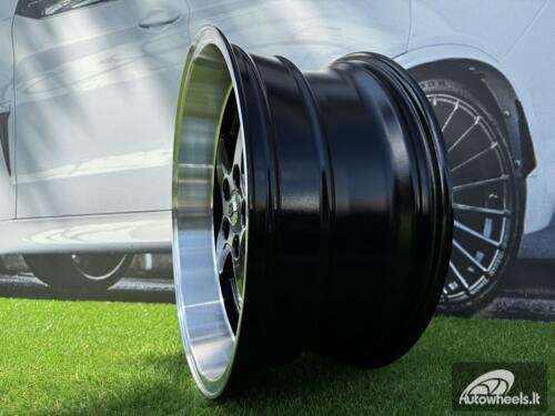 Ratlankis Volvo Ocean MK 18 Style R18X8.5 5X108 ET6 65.1 Black with Diamond Cut lip