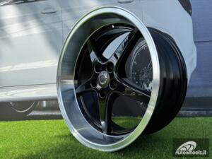 Ratlankis Volvo Ocean MK 18 Style R18X8.5 5X108 ET6 65.1 Black with Diamond Cut lip