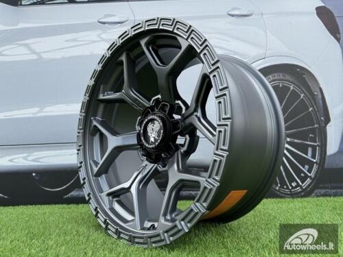 Ratlankis Bucks Offroad Style R17X8.5 6X139.7 ET-12 110 Satin Gunmetal "Flow Forming technology"