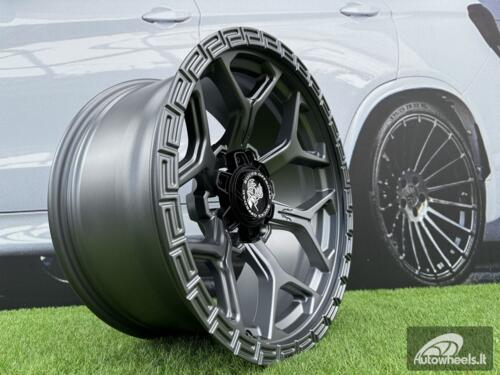 Ratlankis Bucks Offroad Style R17X8.5 6X139.7 ET-12 110 Satin Gunmetal "Flow Forming technology"