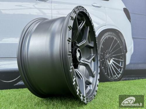 Ratlankis Bucks Offroad Style R17X8.5 6X139.7 ET-12 110 Satin Gunmetal "Flow Forming technology"