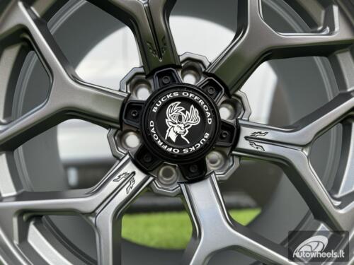 Ratlankis Bucks Offroad Style R17X8.5 6X139.7 ET-12 110 Satin Gunmetal "Flow Forming technology"