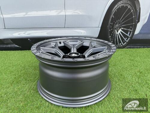 Ratlankis Bucks Offroad Style R17X8.5 6X139.7 ET-12 110 Satin Gunmetal "Flow Forming technology"