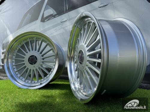 Ratlankis Alpina style with lip R19X8.5J 5X112/5X120 ET30 74.1 Silver with Diamond cut lip