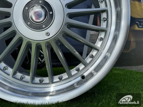 Ratlankis Alpina style with lip R19X8.5J 5X112/5X120 ET30 74.1 Silver with Diamond cut lip