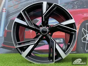 Ratlankis R22x9.5  5X112  ET  20  66.5  B1571  (IN5452)  Black Polished (MB)  For AUD  (P2)