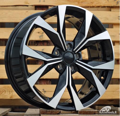 Ratlankis R19x8  5X112  ET  45  57.1  I5627  Black Polished (MB)  For SKODA  (P2)  (Karoq New Model)