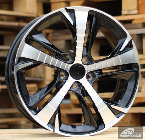 Ratlankis R17x7.5  5X108  ET  44  65.1  XE410  Black Polished (MB)  For PEUG  (R)