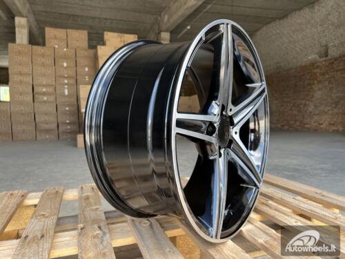 Ratlankis R17x7.5  5X112  ET  44  66.6  B5052  (IND5376)  Black Polished (MB)  For MER  (P2)
