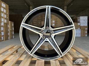 Ratlankis R17x7.5  5X112  ET  44  66.6  B5052  (IND5376)  Black Polished (MB)  For MER  (P2)